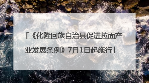 《化隆回族自治县促进拉面产业发展条例》7月1日起施行