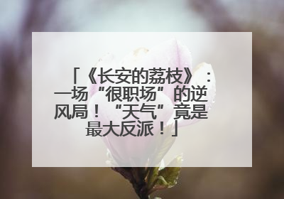 《长安的荔枝》：一场“很职场”的逆风局！“天气”竟是最大反派！