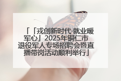 「戎创新时代·就业暖军心」2025年铜仁市退役军人专场招聘会暨直播带岗活动顺利举行