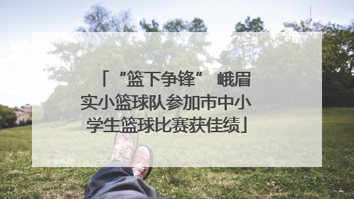 “篮下争锋” 峨眉实小篮球队参加市中小学生篮球比赛获佳绩