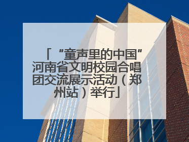 “童声里的中国”河南省文明校园合唱团交流展示活动（郑州站）举行