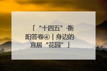 “十四五”·衡阳答卷④｜身边的宜居“花园”