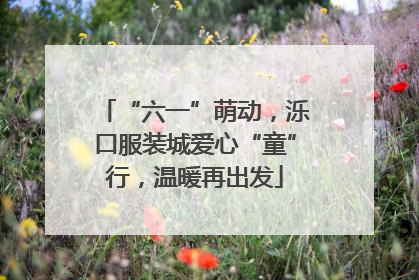 “六一”萌动，泺口服装城爱心“童”行，温暖再出发