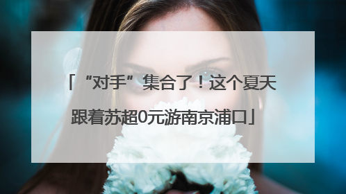 “对手”集合了！这个夏天跟着苏超0元游南京浦口