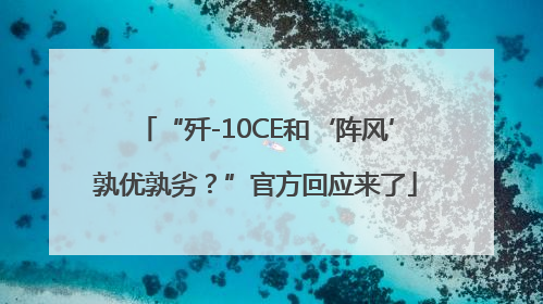 “歼-10CE和‘阵风’孰优孰劣？”官方回应来了