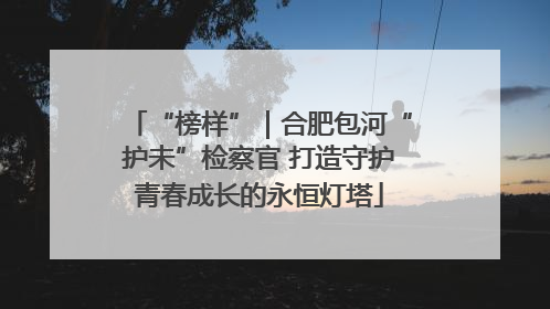 “榜样”｜合肥包河“护未”检察官 打造守护青春成长的永恒灯塔