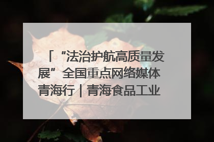 “法治护航高质量发展”全国重点网络媒体青海行｜青海食品工业协会：架起“青字号”美食的产业化桥梁