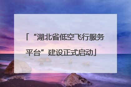 “湖北省低空飞行服务平台”建设正式启动