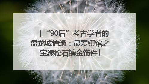 “90后”考古学者的盘龙城情缘：最爱镇馆之宝绿松石镶金饰件