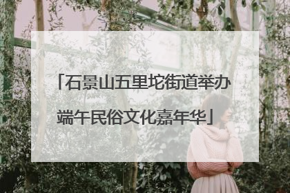石景山五里坨街道举办端午民俗文化嘉年华