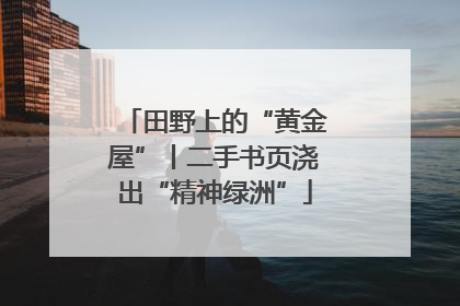田野上的“黄金屋”丨二手书页浇出“精神绿洲”