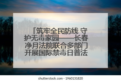 筑牢全民防线 守护无毒家园——长春净月法院联合多部门开展国际禁毒日普法宣传活动