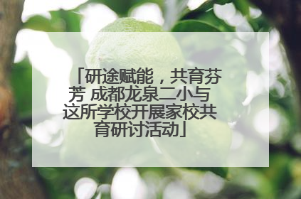 研途赋能，共育芬芳 成都龙泉二小与这所学校开展家校共育研讨活动