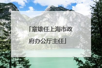 章雄任上海市政府办公厅主任