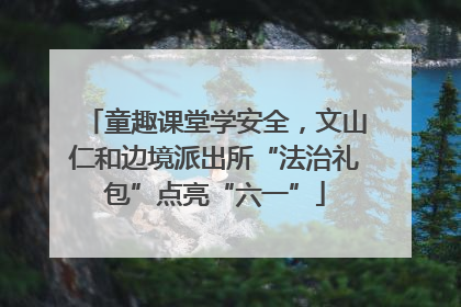 童趣课堂学安全，文山仁和边境派出所“法治礼包”点亮“六一”
