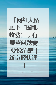 网红大桥底下“圈地收费”，有哪些问题需要说清楚｜新京报快评