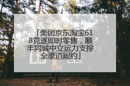 美团京东淘宝618竞逐即时零售，顺丰同城中立运力支撑全渠道履约