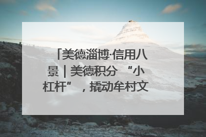 美德淄博·信用八景｜美德积分 “小杠杆”，撬动牟村文明 “大能量”