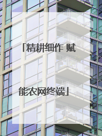 精耕细作 赋能农网终端