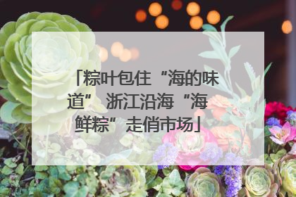 粽叶包住“海的味道” 浙江沿海“海鲜粽”走俏市场