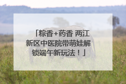 粽香+药香 两江新区中医院带萌娃解锁端午新玩法！