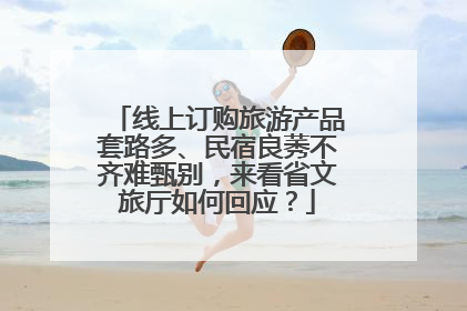 线上订购旅游产品套路多、民宿良莠不齐难甄别，来看省文旅厅如何回应？