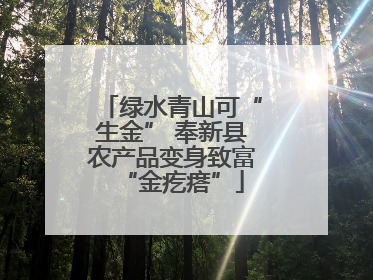 绿水青山可“生金” 奉新县农产品变身致富“金疙瘩”