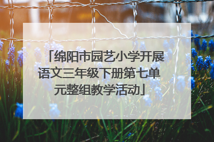 绵阳市园艺小学开展语文三年级下册第七单元整组教学活动