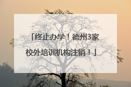 终止办学！德州3家校外培训机构注销！