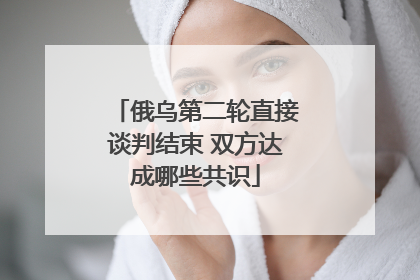 俄乌第二轮直接谈判结束 双方达成哪些共识