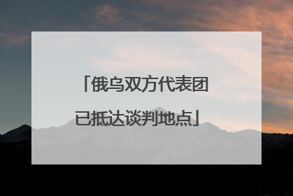 俄乌双方代表团已抵达谈判地点