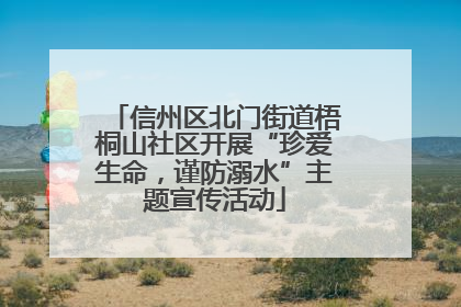 信州区北门街道梧桐山社区开展“珍爱生命，谨防溺水”主题宣传活动