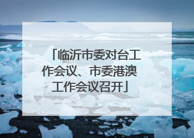 临沂市委对台工作会议、市委港澳工作会议召开