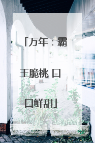 万年：霸王脆桃 口口鲜甜