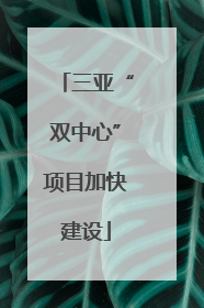 三亚“双中心”项目加快建设