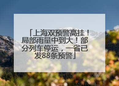 上海双预警高挂！局部雨量中到大！部分列车停运，一省已发88条预警