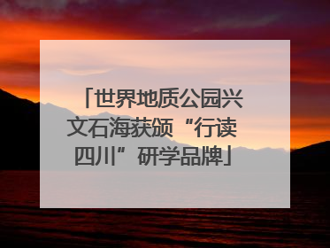 世界地质公园兴文石海获颁“行读四川”研学品牌