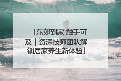 东郊到家 触手可及｜资深技师团队解锁居家养生新体验