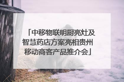 中移物联明厨亮灶及智慧药店方案亮相贵州移动商客产品推介会