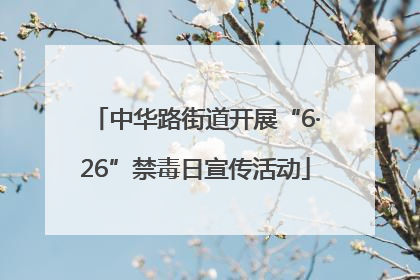 中华路街道开展“6·26”禁毒日宣传活动