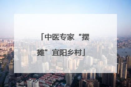 中医专家“摆摊”宜阳乡村