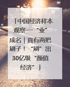 中国经济样本观察·一“业”成名｜真有两把刷子！“刷”出30亿级“颜值经济”