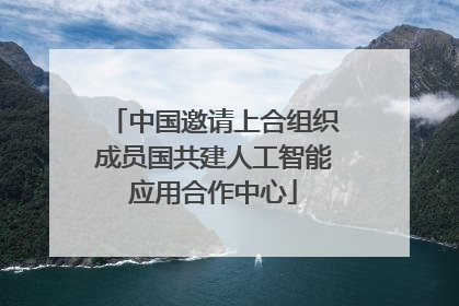 中国邀请上合组织成员国共建人工智能应用合作中心