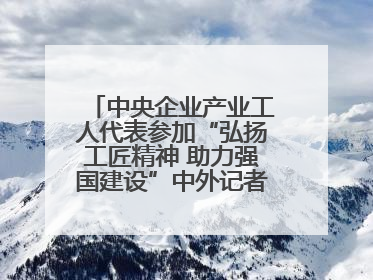 中央企业产业工人代表参加“弘扬工匠精神 助力强国建设”中外记者见面会实录