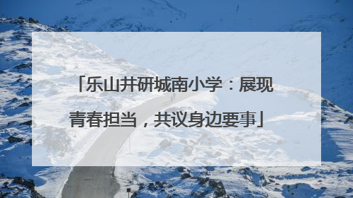 乐山井研城南小学：展现青春担当，共议身边要事