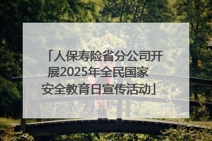 人保寿险省分公司开展2025年全民国家安全教育日宣传活动