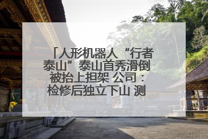 人形机器人“行者泰山”泰山首秀滑倒被抬上担架 公司：检修后独立下山 测试就是为暴露问题