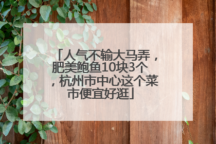 人气不输大马弄，肥美鲍鱼10块3个，杭州市中心这个菜市便宜好逛