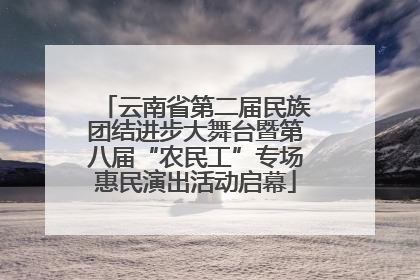 云南省第二届民族团结进步大舞台暨第八届“农民工”专场惠民演出活动启幕