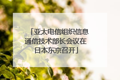 亚太电信组织信息通信技术部长会议在日本东京召开